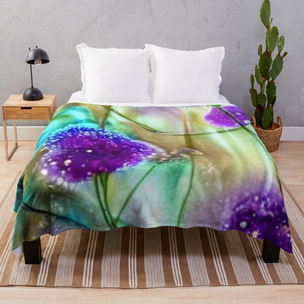 Item preview, Spring Violets Enchantment – Purple Floral Fantasy Art designed and sold by NineCatsStudio.