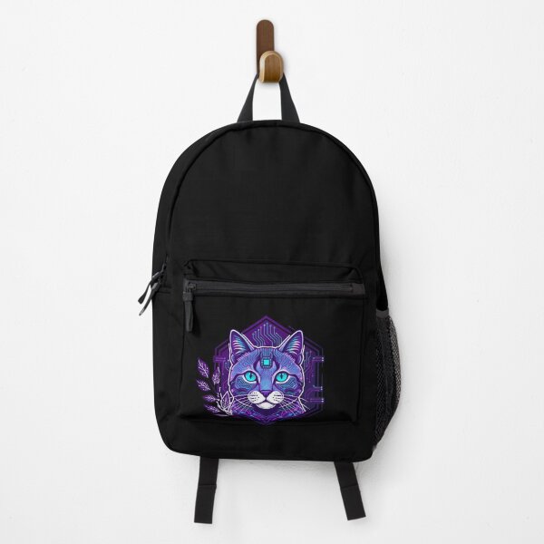 Item preview, Cyber Cat Tech Art - Futuristic Neon Circuit Domestic Feline Illustration designed and sold by AbulailArt.