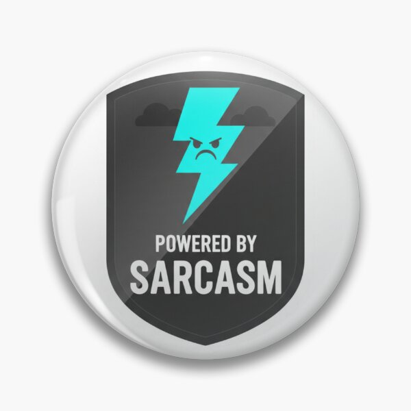 Item preview, Powered by Sarcasm - Funny Sarcastic Work Humor Sticker designed and sold by ZYNORAworld.