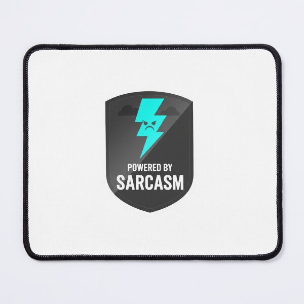 Item preview, Powered by Sarcasm - Funny Sarcastic Work Humor Sticker designed and sold by ZYNORAworld.