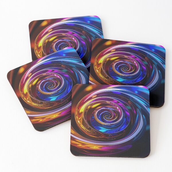 Item preview, Luminous Glass Spiral – 3D Abstract Light Flo designed and sold by NizuCaCi.