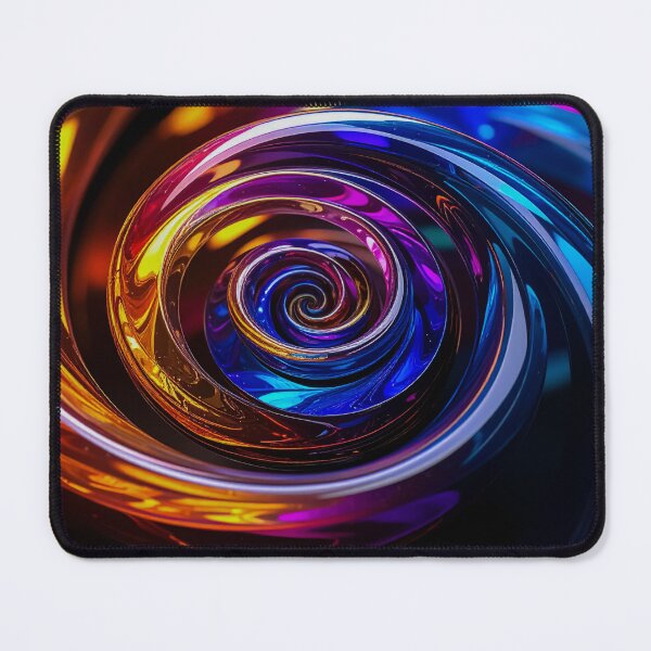 Item preview, Luminous Glass Spiral – 3D Abstract Light Flo designed and sold by NizuCaCi.