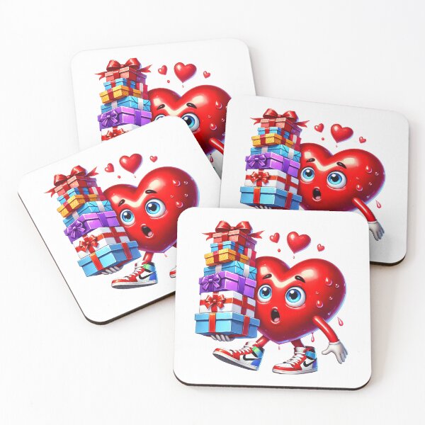 Item preview, Romantic Valentine Heart Gift Box - Cute Love Surprise & Red Ribbon Art designed and sold by FuzionRaptor.