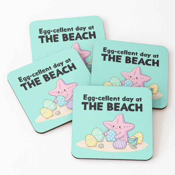 Item preview, Egg-cellent Day at the Beach – Cute Starfish Easter Illustration designed and sold by Sea Gem.