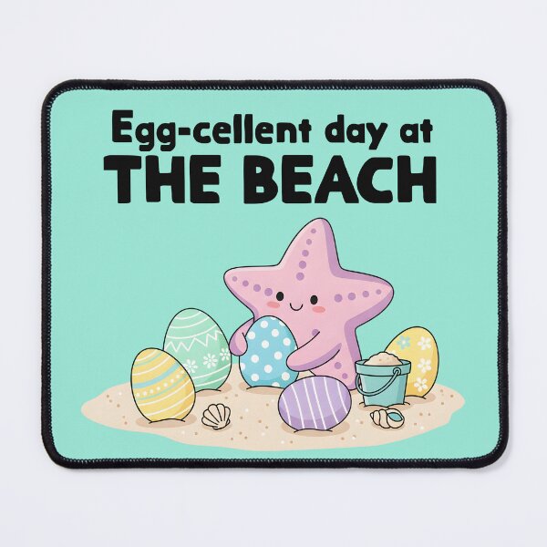 Item preview, Egg-cellent Day at the Beach – Cute Starfish Easter Illustration designed and sold by Sea Gem.