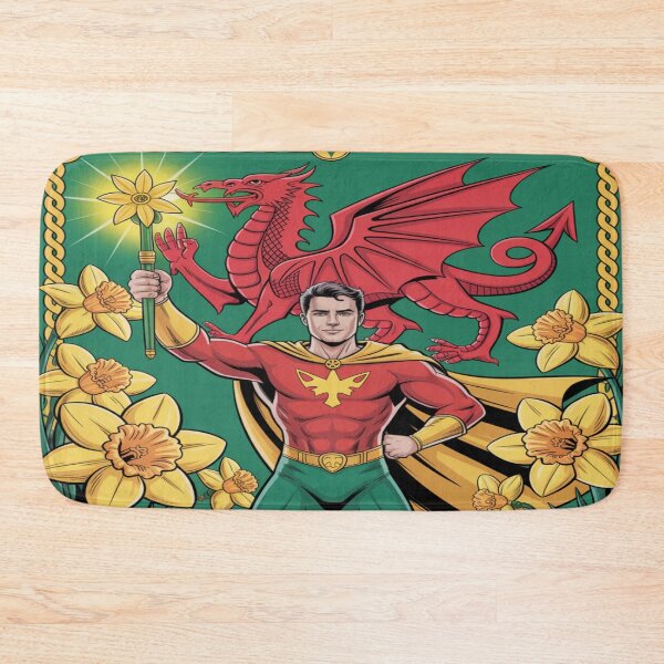 Item preview, St. David's Day Welsh Superhero – Red Dragon & Daffodil Guardian   designed and sold by Midnight Veil Designs.