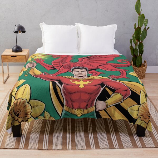 Item preview, St. David's Day Welsh Superhero – Red Dragon & Daffodil Guardian   designed and sold by Midnight Veil Designs.
