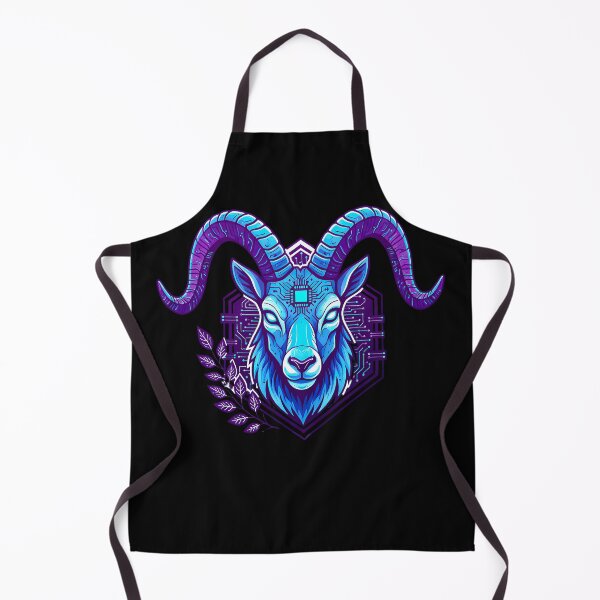 Item preview, Cyber Ram Tech Art - Futuristic Mountain Guardian Circuit Design designed and sold by AbulailArt.