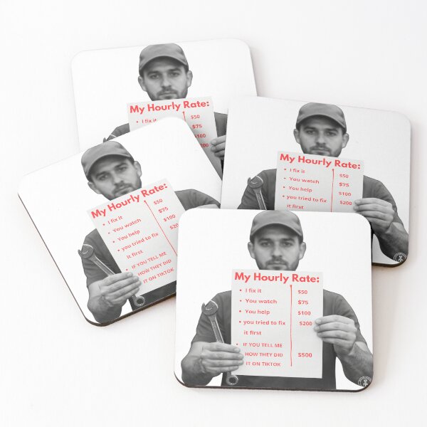 Item preview, Funny Handyman Hourly Rates - TikTok Expert Surcharge designed and sold by The Handyman's Lab.