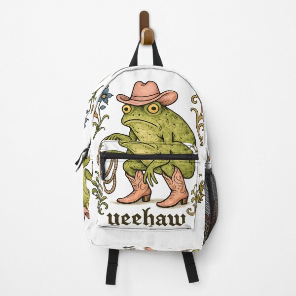 Item preview, Yeehaw Frog Vinyl Sticker: Medieval Cowboy Frog Art designed and sold by ezuldeen48.
