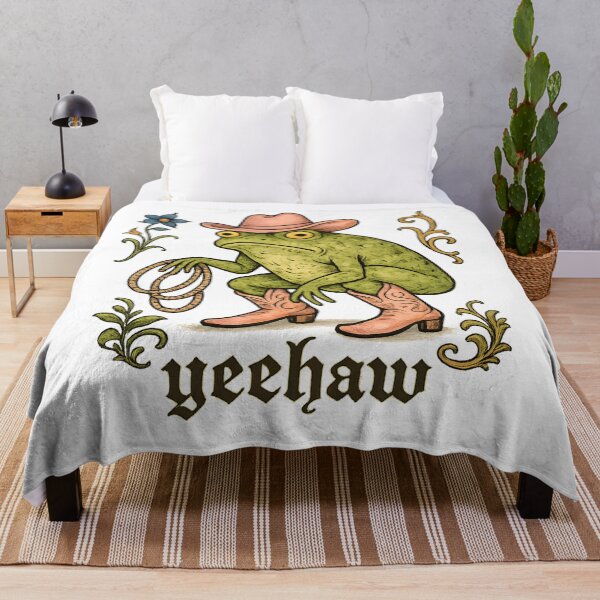 Item preview, Yeehaw Frog Vinyl Sticker: Medieval Cowboy Frog Art designed and sold by ezuldeen48.