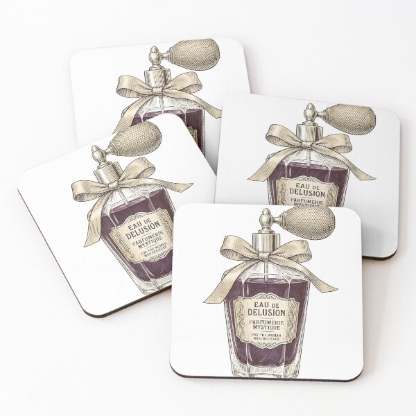 Item preview, Eau De Delusion Vintage Perfume Bottle Funny Aesthetic designed and sold by DigitalAnnaBanana.