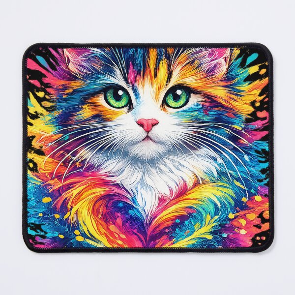Item preview, Vibrant Rainbow Cat Heart Splash designed and sold by PrettyRottenCo.