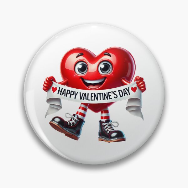 Item preview, Happy Valentine Day Heart - Cute Smiling Love Character & Romantic Red Art designed and sold by FuzionRaptor.