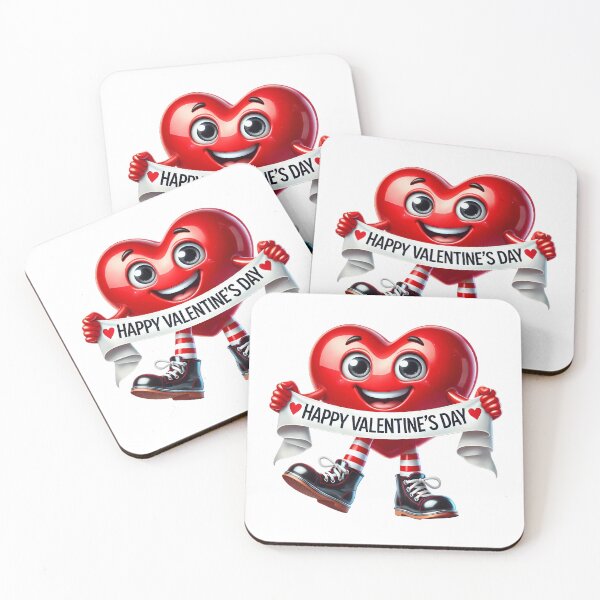 Item preview, Happy Valentine Day Heart - Cute Smiling Love Character & Romantic Red Art designed and sold by FuzionRaptor.