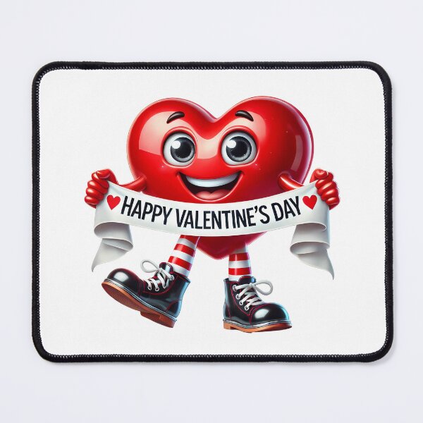 Item preview, Happy Valentine Day Heart - Cute Smiling Love Character & Romantic Red Art designed and sold by FuzionRaptor.