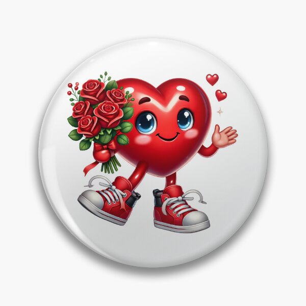 Item preview, Romantic Valentine Heart Roses - Cute Floral Love Bouquet & Red Blossom Art designed and sold by FuzionRaptor.