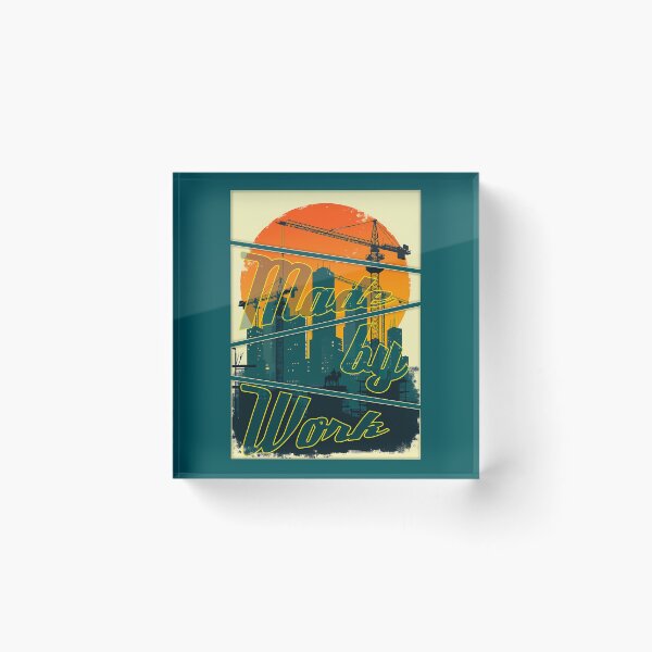Item preview, Built by Workers City Skyline Vintage Labor Day Design designed and sold by Topoartispp.