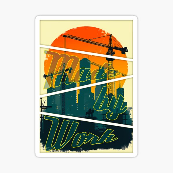 Item preview, Built by Workers City Skyline Vintage Labor Day Design designed and sold by Topoartispp.