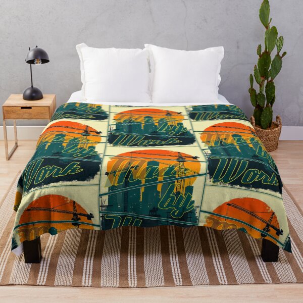 Item preview, Built by Workers City Skyline Vintage Labor Day Design designed and sold by Topoartispp.