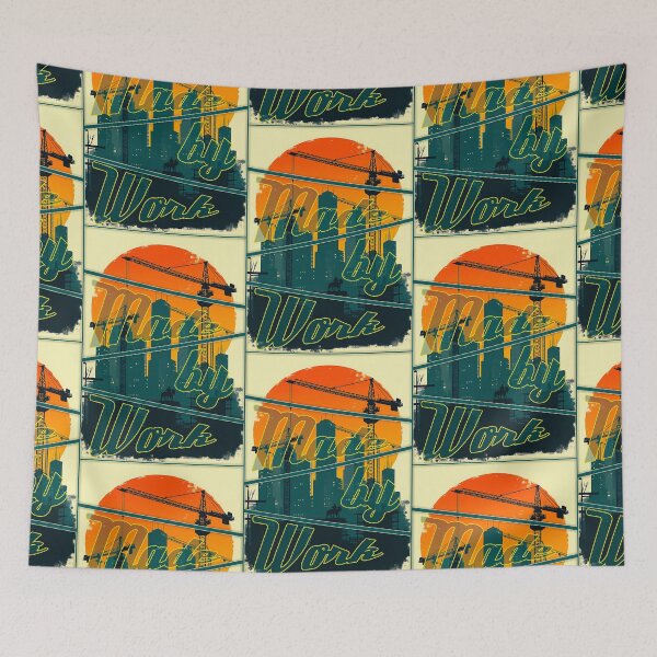 Item preview, Built by Workers City Skyline Vintage Labor Day Design designed and sold by Topoartispp.