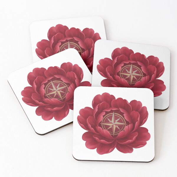 Item preview, Ruby Peony Compass Emblem designed and sold by pumsquare.