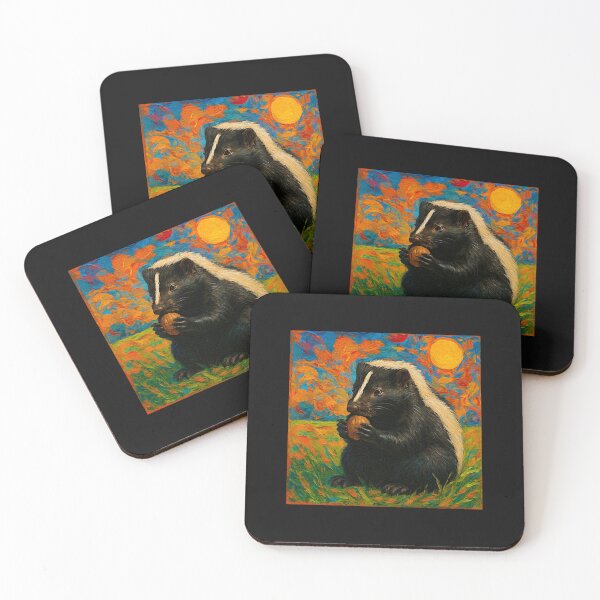 Item preview, Skunk Family – Artistic Wildlife Print #4 designed and sold by Helios Be. Lavsh.