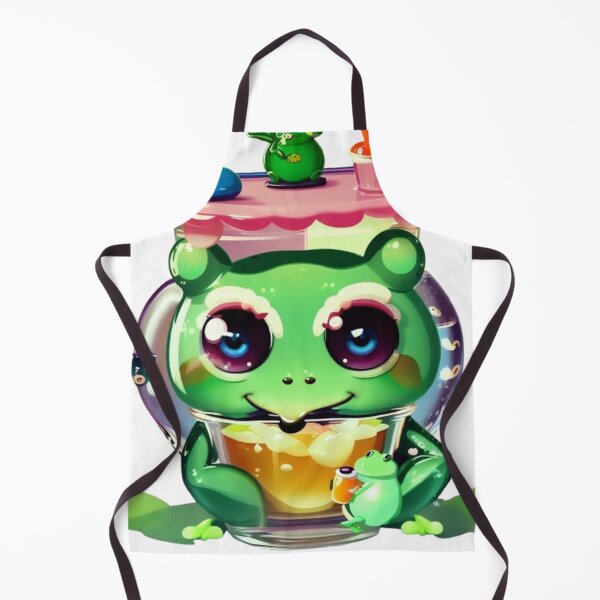 Item preview, Cute Kawaii Frog in Bubble Tea Jar – Cozy Pastel Frog Illustration designed and sold by Noctavia07.