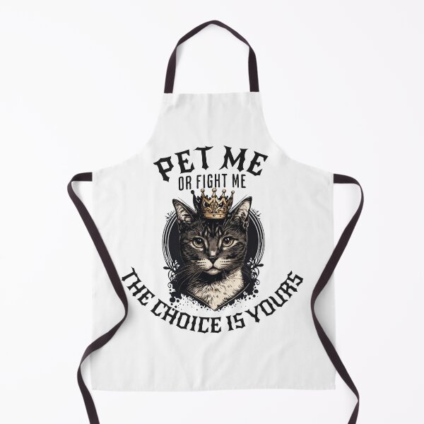 Item preview, Pet me or fight me, the choice is yours, Feisty Kitten, Humorous Cat Phrase designed and sold by BriAngelaBubbleDesigns.