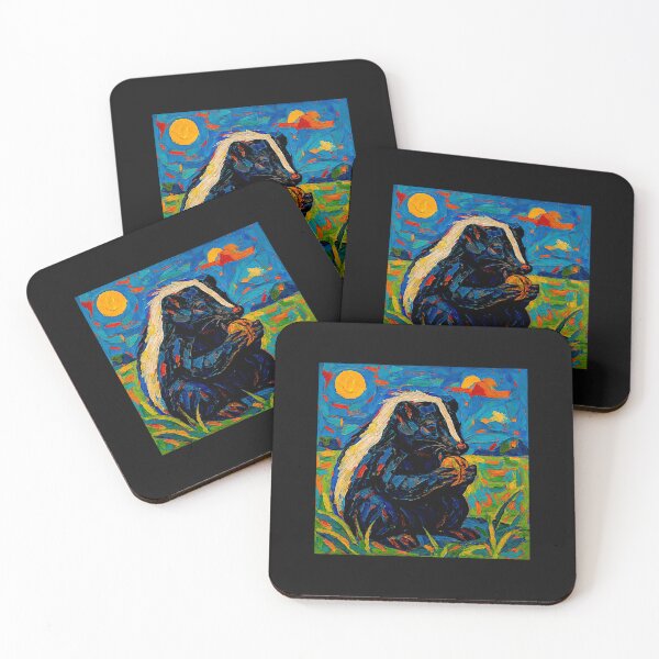 Item preview, Skunk Family – Artistic Wildlife Print #5 designed and sold by Helios Be. Lavsh.