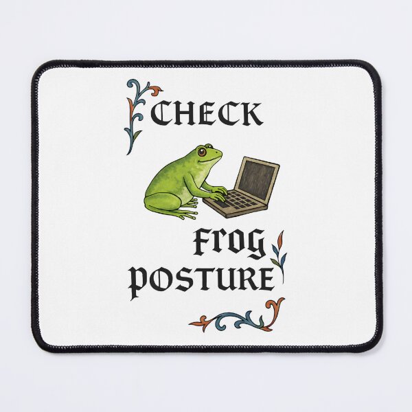 Item preview, Funny Medieval frog Laptop Sticker Check Thy Posture ,Waterproof Vinyl designed and sold by ezuldeen48.