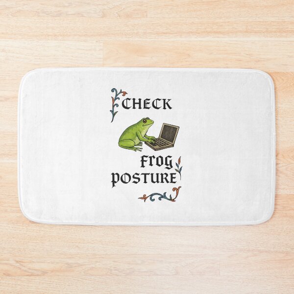 Item preview, Funny Medieval frog Laptop Sticker Check Thy Posture ,Waterproof Vinyl designed and sold by ezuldeen48.