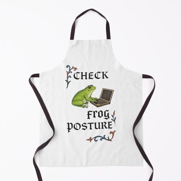 Item preview, Funny Medieval frog Laptop Sticker Check Thy Posture ,Waterproof Vinyl designed and sold by ezuldeen48.