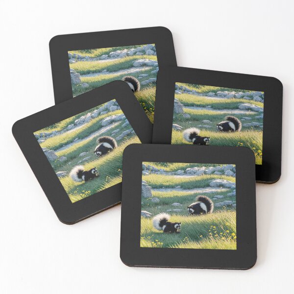 Item preview, Skunk Family – Artistic Wildlife Print #9 designed and sold by Helios Be. Lavsh.