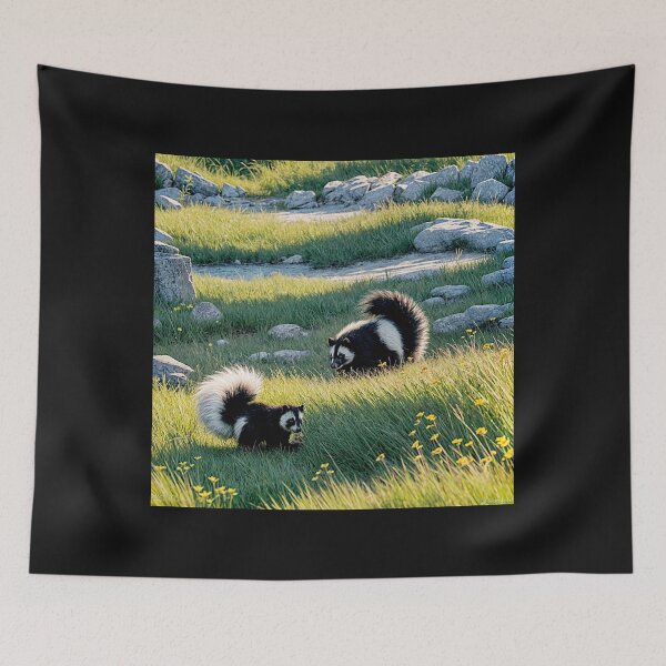 Item preview, Skunk Family – Artistic Wildlife Print #9 designed and sold by Helios Be. Lavsh.