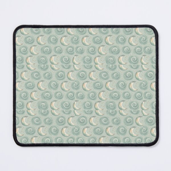 Item preview, Crescent Moons & Spirals Pale Seafoam Pattern designed and sold by scicilysimonee.