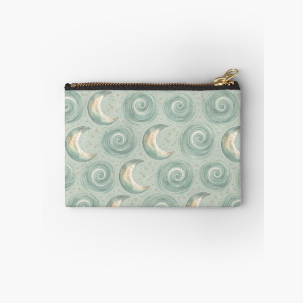 Item preview, Crescent Moons & Spirals Pale Seafoam Pattern designed and sold by scicilysimonee.