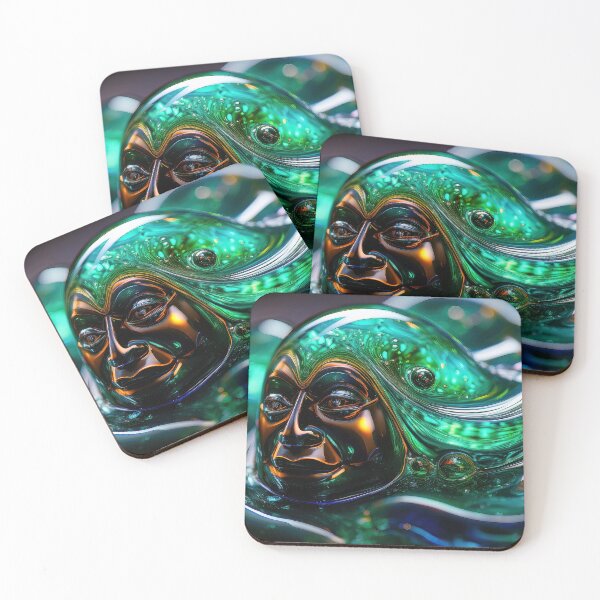 Item preview, Emerald Sea Spirit Surreal Water Deity designed and sold by BrickByDream.