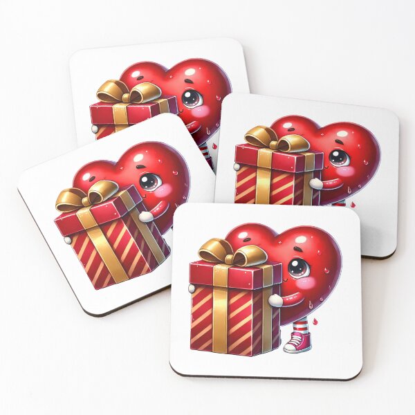 Item preview, Sweet Valentine Heart Gift Box - Cute Love Surprise & Romantic Ribbon Art designed and sold by FuzionRaptor.