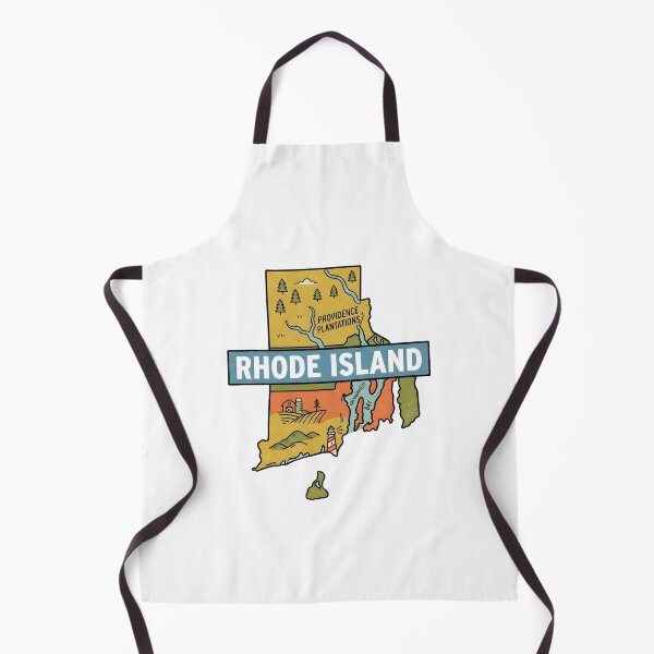 Item preview, Rhode Island State Illustrated Map – Retro State Regions & Landmarks designed and sold by Paper Drip.