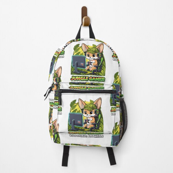 Item preview, Jungle Gamer | Fennec Fox Vector Illustration - Forest Edition designed and sold by AmazingEG.