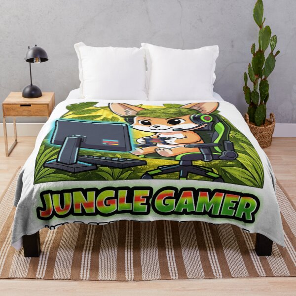 Item preview, Jungle Gamer | Fennec Fox Vector Illustration - Forest Edition designed and sold by AmazingEG.
