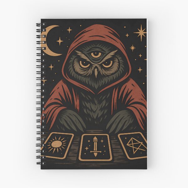 Item preview, Dark occult design featuring a powerful three-eyed owl designed and sold by HoloInverse.