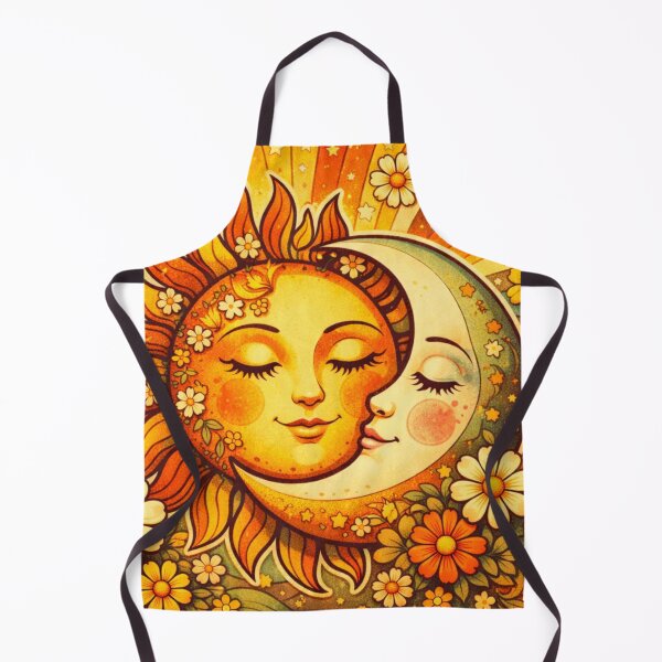 Item preview, Groovy Boho Sun and Moon - 70s Celestial Aesthetic designed and sold by Myra365Art.