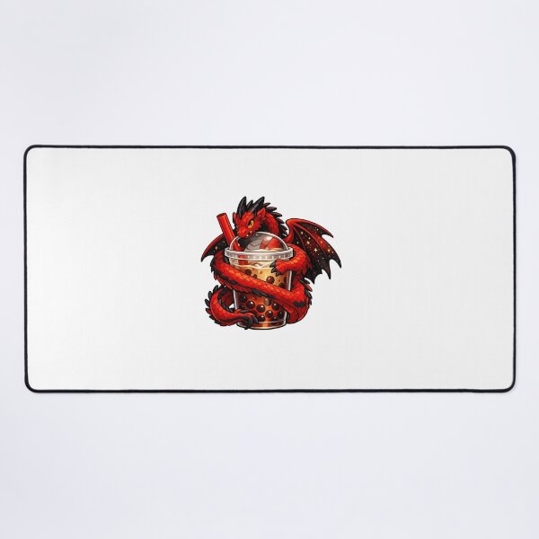 Item preview, Red Dragon Bubble Tea Art – Dragon Boba Tea Fantasy Illustration designed and sold by Reminixi.