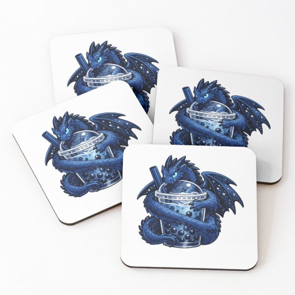 Item preview, Midnight Blue Dragon Bubble Tea – Fantasy Dragon Boba Art designed and sold by Reminixi.