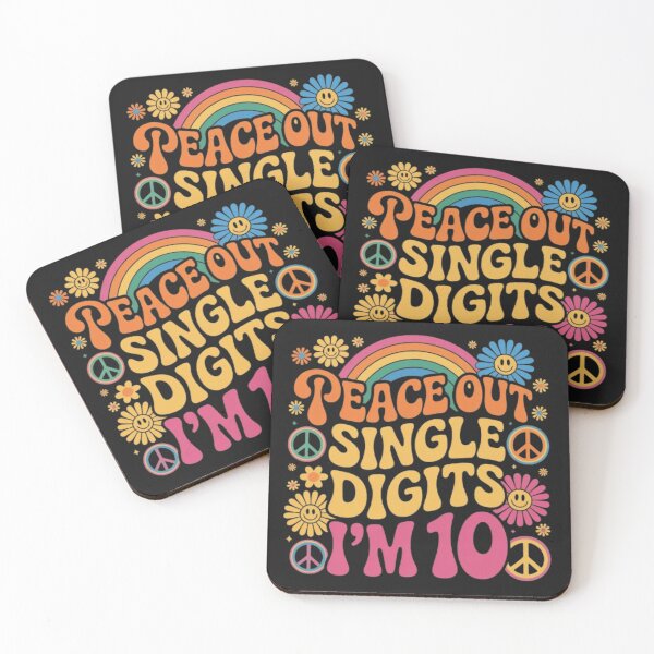 Item preview, Peace Out Single Digits I’m 10 Retro Hippie Birthday Shirt Groovy 70s Style Funny Kids Gift designed and sold by Youpiworld.