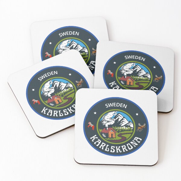 Item preview, Karlskrona Sweden Emblem | Scandinavian Travel Badge Design designed and sold by World Designs.