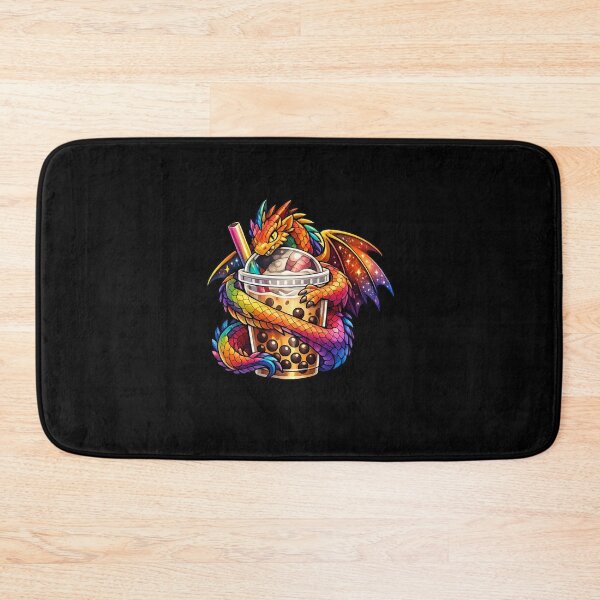 Item preview, Vibrant Dragon Bubble Tea – Colorful Dragon Boba Tea Art designed and sold by Reminixi.