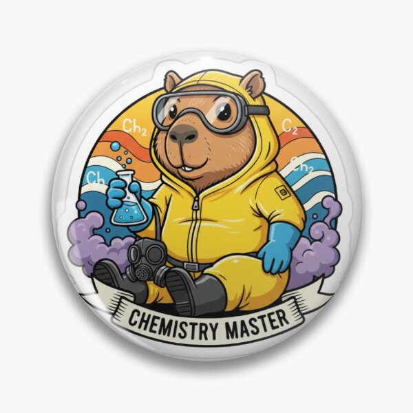 Item preview, Chemistry Master Capybara - Cute Science Lab Rodent Sticker designed and sold by anubisartvault.